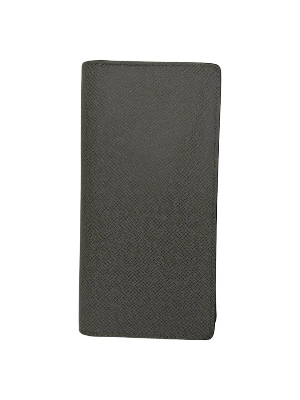 Louis Vuitton Wallet Taiga Portefeuille Brazza NM Gray Roche Blue Leather